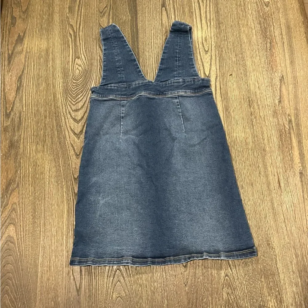 Levi's Youth Girls Denim Skirtall Button Front A-Line Skirt V-Neck Blue Size 10